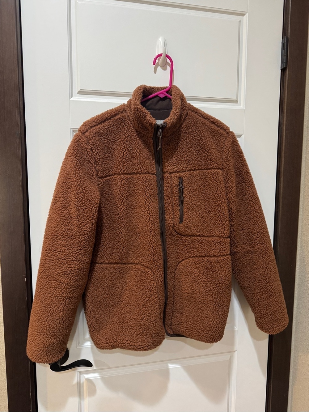 GAP Women’s Brown Sherpa Jacket| Fleece| Deep pile| Teddy|